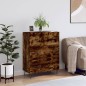 vidaXL Aparador de madera de ingeniería roble ahumado 69,5x34x90 cm vidaXL Aparador de madera de ingeniería roble ahumado 69,5x34x90 cm