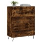 vidaXL Aparador de madera de ingeniería roble ahumado 69,5x34x90 cm vidaXL Aparador de madera de ingeniería roble ahumado 69,5x34x90 cm