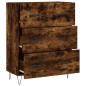 vidaXL Aparador de madera de ingeniería roble ahumado 69,5x34x90 cm vidaXL Aparador de madera de ingeniería roble ahumado 69,5x34x90 cm