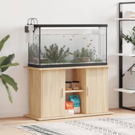 vidaXL Soporte de acuario madera ingeniería roble Sonoma 101x41x58 cm