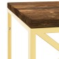 vidaXL Mesa de centro acero inoxidable y madera maciza reciclada vidaXL Mesa de centro acero inoxidable y madera maciza reciclada