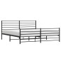 vidaXL Estructura de cama cabecero y pie de cama metal negro 183x213cm vidaXL Estructura de cama cabecero y pie de cama metal negro 183x213cm