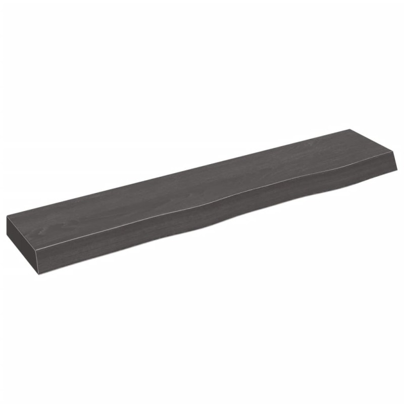 vidaXL Estante de pared madera roble tratada marrón oscuro 100x20x6 cm vidaXL Estante de pared madera roble tratada marrón oscuro 100x20x6 cm