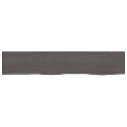 vidaXL Estante de pared madera roble tratada marrón oscuro 100x20x6 cm