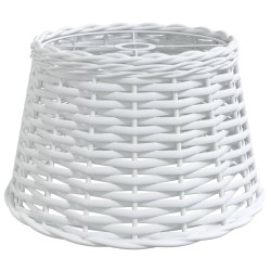 vidaXL Pantalla para lámpara de techo mimbre blanco Ø38x23 cm