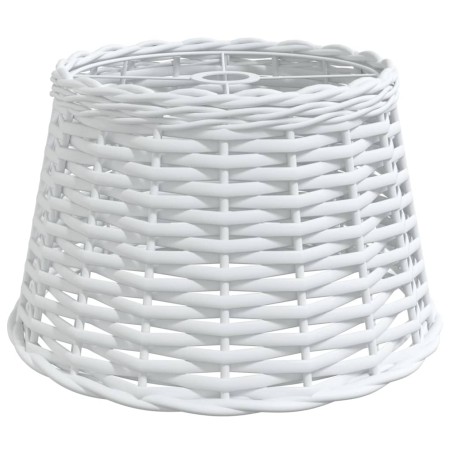 vidaXL Pantalla para lámpara de techo mimbre blanco Ø38x23 cm
