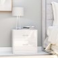 vidaXL Mesita de noche madera contrachapada blanco brillo 40x30x40 cm vidaXL Mesita de noche madera contrachapada blanco brillo 40x30x40 cm