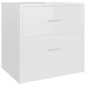 vidaXL Mesita de noche madera contrachapada blanco brillo 40x30x40 cm vidaXL Mesita de noche madera contrachapada blanco brillo 40x30x40 cm