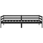 vidaXL Sofá cama de madera maciza de pino negro 90x200 cm vidaXL Sofá cama de madera maciza de pino negro 90x200 cm