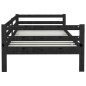 vidaXL Sofá cama de madera maciza de pino negro 90x200 cm vidaXL Sofá cama de madera maciza de pino negro 90x200 cm