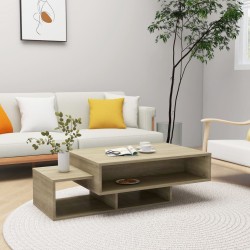 vidaXL Mesa de centro madera contrachapada roble Sonoma 105x55x32 cm