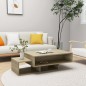 vidaXL Mesa de centro madera contrachapada roble Sonoma 105x55x32 cm
