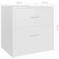vidaXL Mesita de noche madera contrachapada blanco brillo 40x30x40 cm vidaXL Mesita de noche madera contrachapada blanco brillo 40x30x40 cm