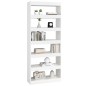 vidaXL Estantería/divisor madera ingeniería blanco brillo 80x30x198 cm vidaXL Estantería/divisor madera ingeniería blanco brillo 80x30x198 cm