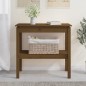 vidaXL Mesa consola de madera maciza de pino marrón miel 80x40x75 cm vidaXL Mesa consola de madera maciza de pino marrón miel 80x40x75 cm