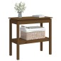 vidaXL Mesa consola de madera maciza de pino marrón miel 80x40x75 cm vidaXL Mesa consola de madera maciza de pino marrón miel 80x40x75 cm