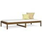 vidaXL Sofá cama de madera maciza de pino marrón miel 90x190 cm vidaXL Sofá cama de madera maciza de pino marrón miel 90x190 cm