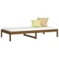 vidaXL Sofá cama de madera maciza de pino marrón miel 90x190 cm vidaXL Sofá cama de madera maciza de pino marrón miel 90x190 cm