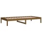 vidaXL Sofá cama de madera maciza de pino marrón miel 90x190 cm vidaXL Sofá cama de madera maciza de pino marrón miel 90x190 cm