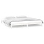 vidaXL Estructura de cama con LED madera maciza blanco 135x190 cm vidaXL Estructura de cama con LED madera maciza blanco 135x190 cm