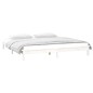 vidaXL Estructura de cama con LED madera maciza blanco 135x190 cm vidaXL Estructura de cama con LED madera maciza blanco 135x190 cm