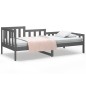 vidaXL Sofá cama madera maciza de pino gris 90x200 cm vidaXL Sofá cama madera maciza de pino gris 90x200 cm