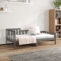 vidaXL Sofá cama madera maciza de pino gris 90x200 cm vidaXL Sofá cama madera maciza de pino gris 90x200 cm