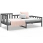 vidaXL Sofá cama madera maciza de pino gris 90x200 cm vidaXL Sofá cama madera maciza de pino gris 90x200 cm