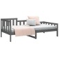 vidaXL Sofá cama madera maciza de pino gris 90x200 cm vidaXL Sofá cama madera maciza de pino gris 90x200 cm