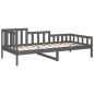 vidaXL Sofá cama madera maciza de pino gris 90x200 cm vidaXL Sofá cama madera maciza de pino gris 90x200 cm