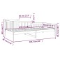 vidaXL Sofá cama madera maciza de pino gris 90x200 cm vidaXL Sofá cama madera maciza de pino gris 90x200 cm