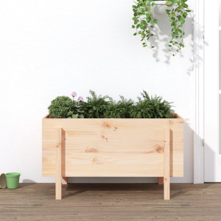 vidaXL Arriate elevado de jardín madera maciza de pino 101x50x57 cm