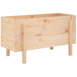 vidaXL Arriate elevado de jardín madera maciza de pino 101x50x57 cm