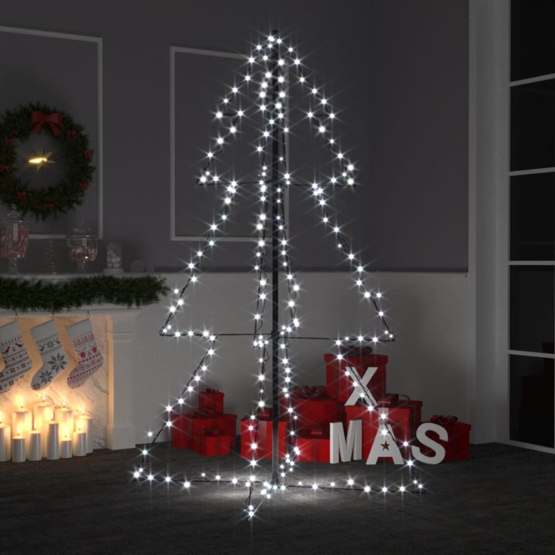 vidaXL Árbol de Navidad 200 luces LED interior y exterior 98x150 cm vidaXL Árbol de Navidad 200 luces LED interior y exterior 98x150 cm