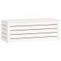vidaXL Caja de almacenaje madera maciza de pino blanco 89x36,5x33 cm