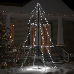 vidaXL Árbol de Navidad 300 luces LED interior y exterior 120x220 cm