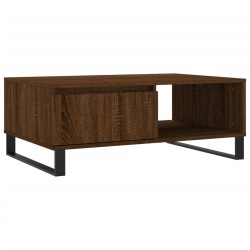 vidaXL Mesa de centro madera de ingeniería roble marrón 90x60x35 cm