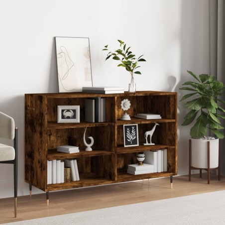 vidaXL Aparador de madera de ingeniería roble ahumado 103,5x35x70 cm