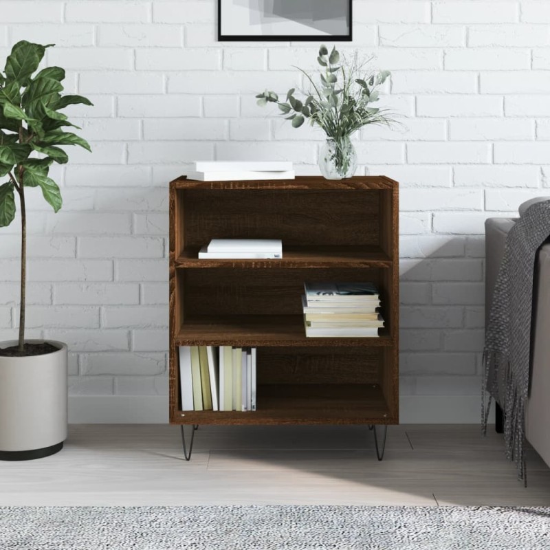 vidaXL Aparador madera de ingeniería marrón roble 57x35x70 cm