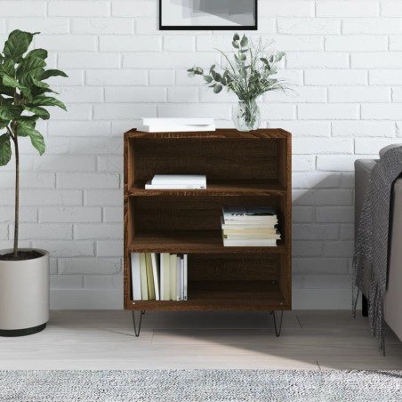 vidaXL Aparador madera de ingeniería marrón roble 57x35x70 cm