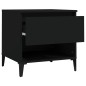 vidaXL Mesas auxiliares 2 uds madera contrachapada negro 50x46x50 cm vidaXL Mesas auxiliares 2 uds madera contrachapada negro 50x46x50 cm