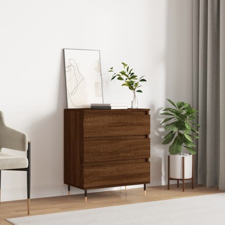 vidaXL Aparador madera contrachapada marrón roble 60x35x70 cm