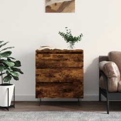 vidaXL Aparador madera contrachapada color roble ahumado 60x35x70 cm