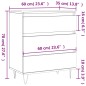 vidaXL Aparador madera contrachapada marrón roble 60x35x70 cm vidaXL Aparador madera contrachapada marrón roble 60x35x70 cm