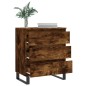 vidaXL Aparador madera contrachapada color roble ahumado 60x35x70 cm vidaXL Aparador madera contrachapada color roble ahumado 60x35x70 cm