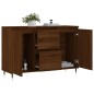 vidaXL Aparador de madera de ingeniería marrón roble 104x35x70 cm vidaXL Aparador de madera de ingeniería marrón roble 104x35x70 cm