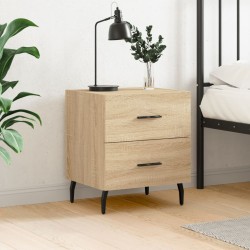 vidaXL Mesita de noche madera de ingeniería roble Sonoma 40x35x47,5 cm