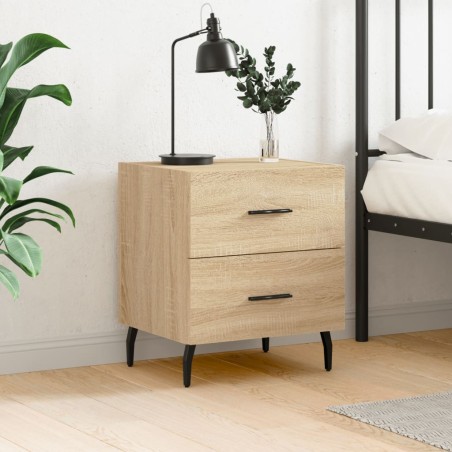 vidaXL Mesita de noche madera de ingeniería roble Sonoma 40x35x47,5 cm