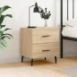 vidaXL Mesita de noche madera de ingeniería roble Sonoma 40x35x47,5 cm vidaXL Mesita de noche madera de ingeniería roble Sonoma 40x35x47,5 cm