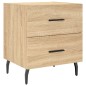 vidaXL Mesita de noche madera de ingeniería roble Sonoma 40x35x47,5 cm vidaXL Mesita de noche madera de ingeniería roble Sonoma 40x35x47,5 cm
